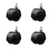 Service Caster 2'' Black Metal Hood Twin Wheel Caster Nylon Wheels 5/16 Thread Stem , 4PK SCC-TS02S50D-NYS-FB-5161812-4 - alternate 1